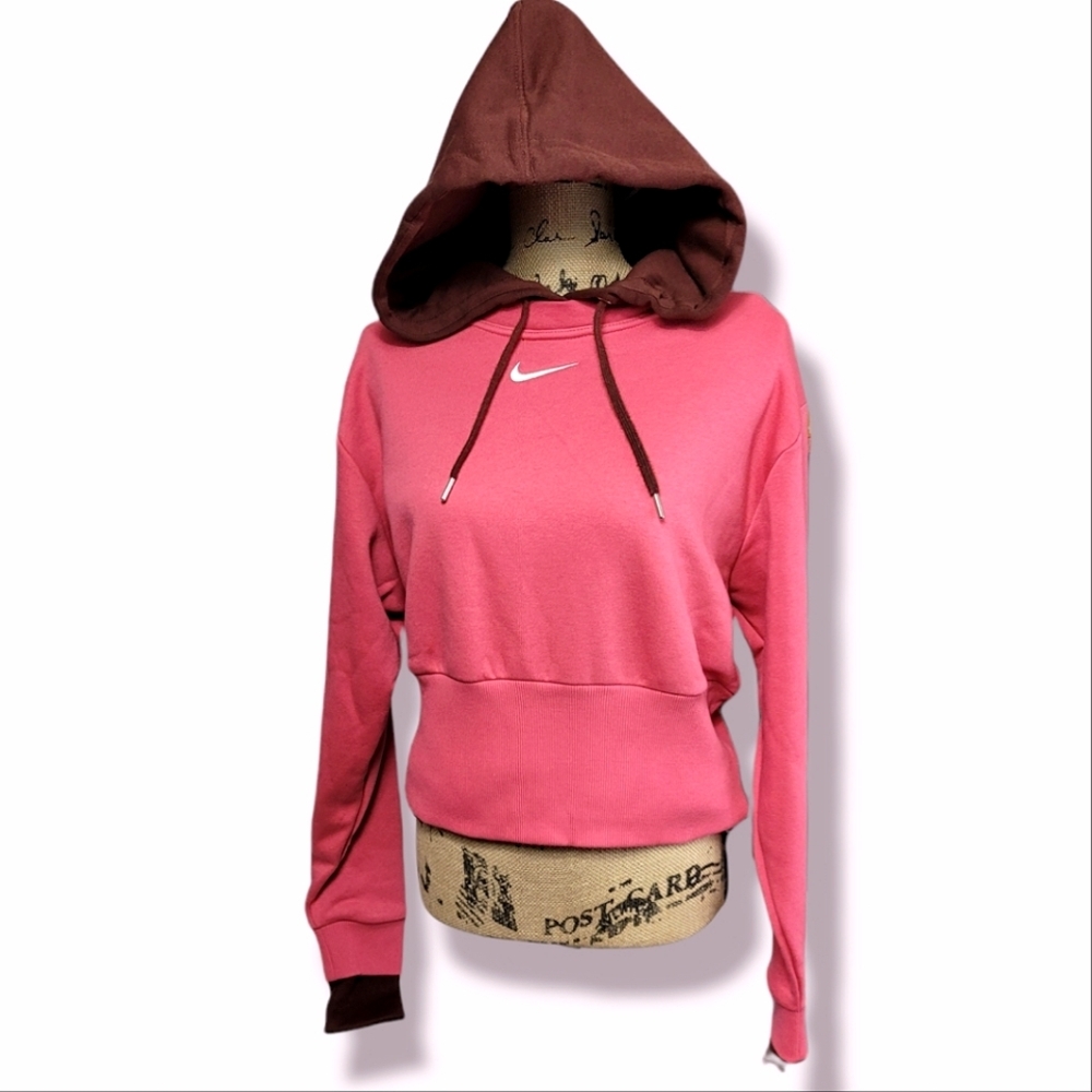 Nike Loose Fit Colorblock Fleece Drawstring Hoodie Sz Large
